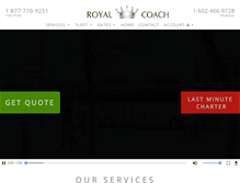 Tablet Screenshot of phoenixroyalcoach.com